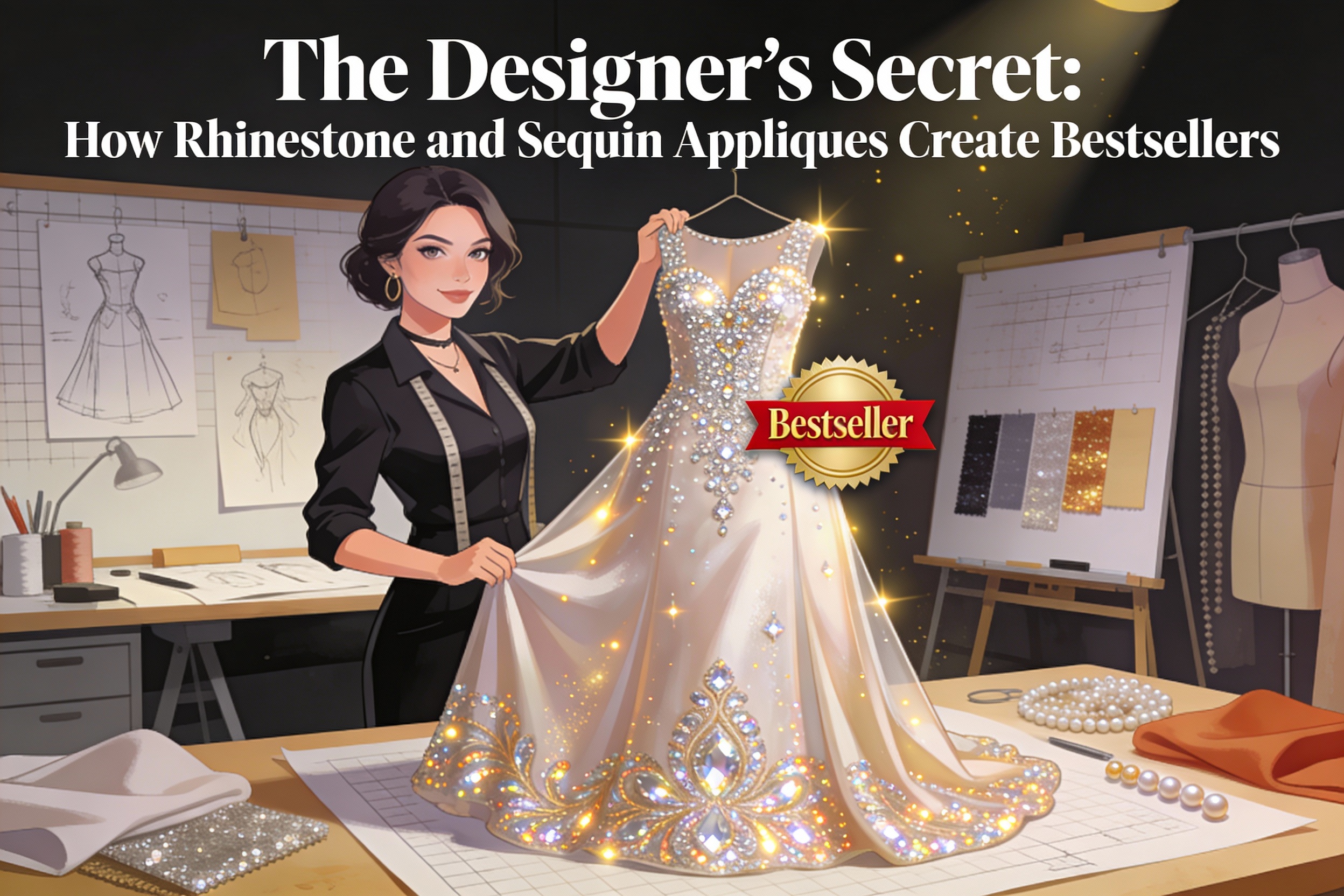 The Designer’s Secret: How Rhinestone and Sequin Appliques Create Bestsellers