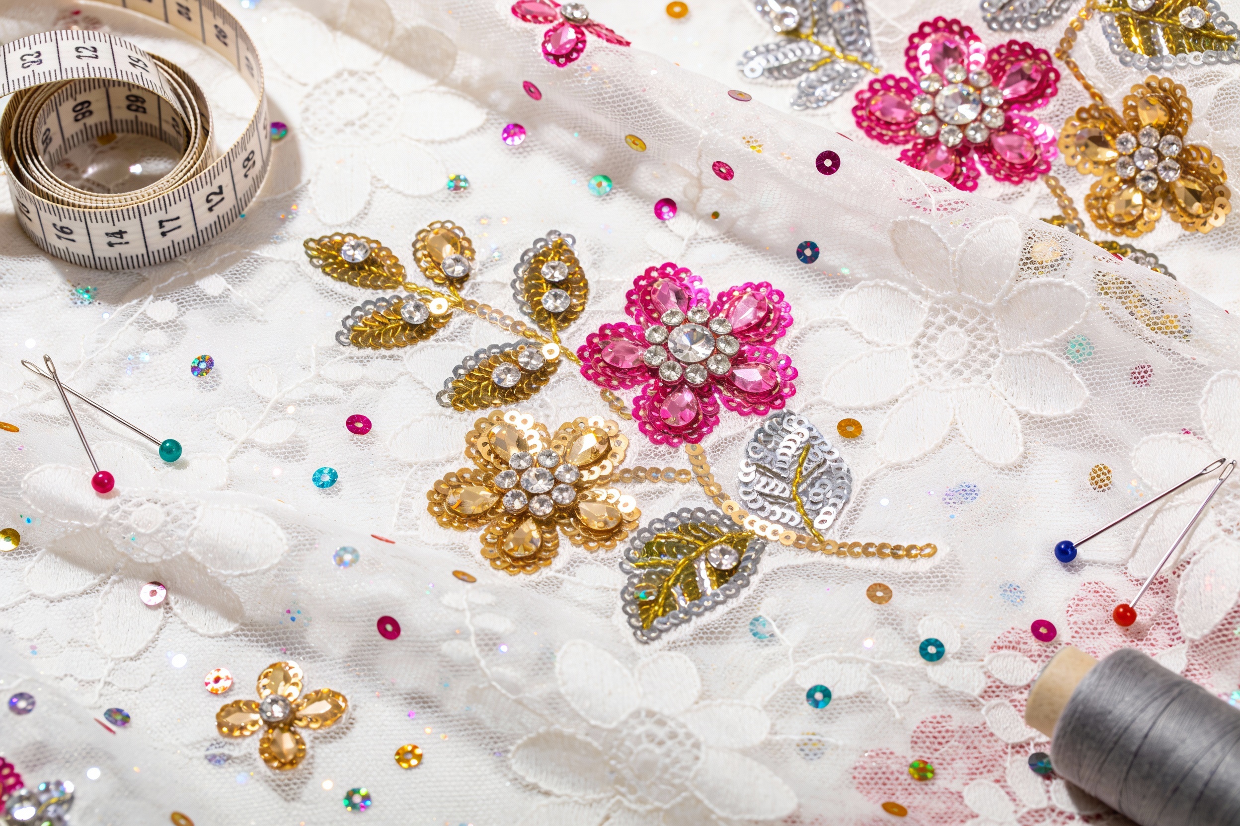 Floral Lace + Sequins = The Perfect Recipe for Eye-Catching Fashion