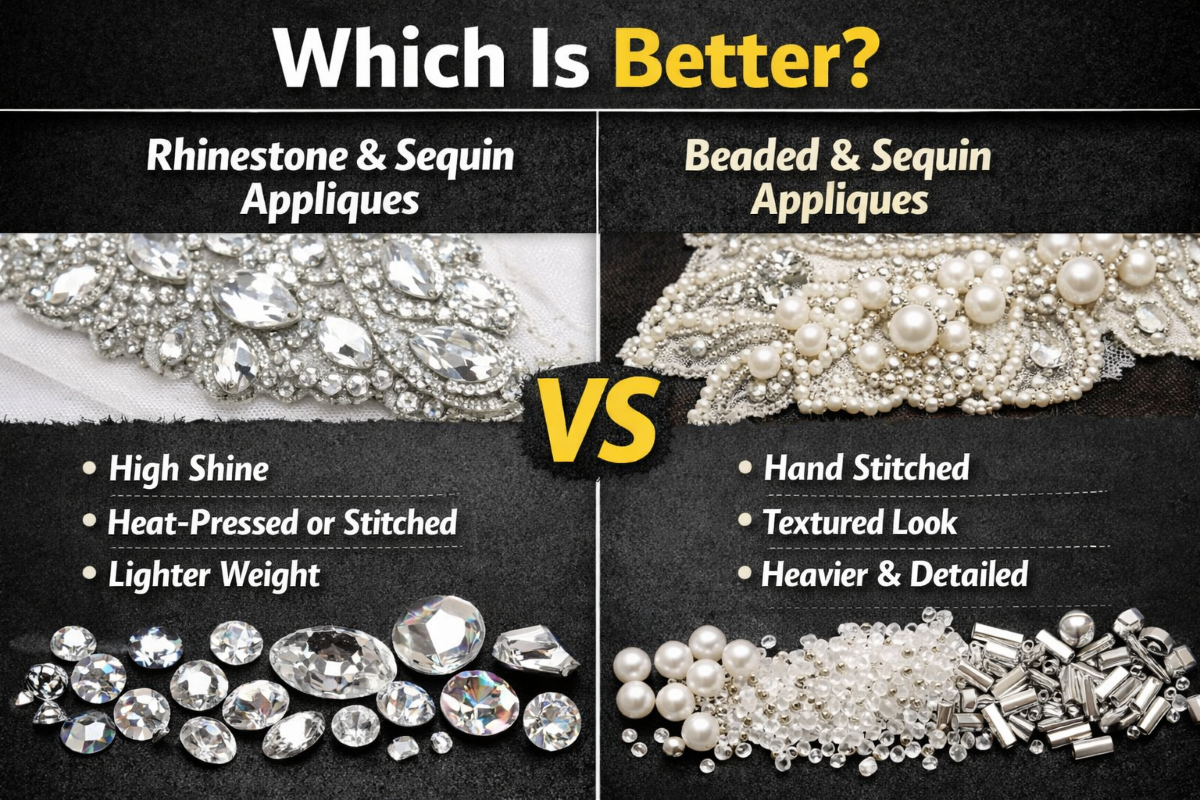 Rhinestone vs. Beaded Sequin Appliques: What Works for Etsy Sellers?