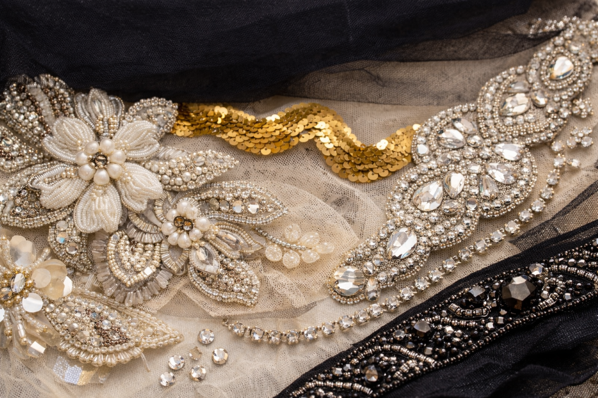 Add Glamour and Durability with Beaded, Sequin, and Rhinestone Appliques