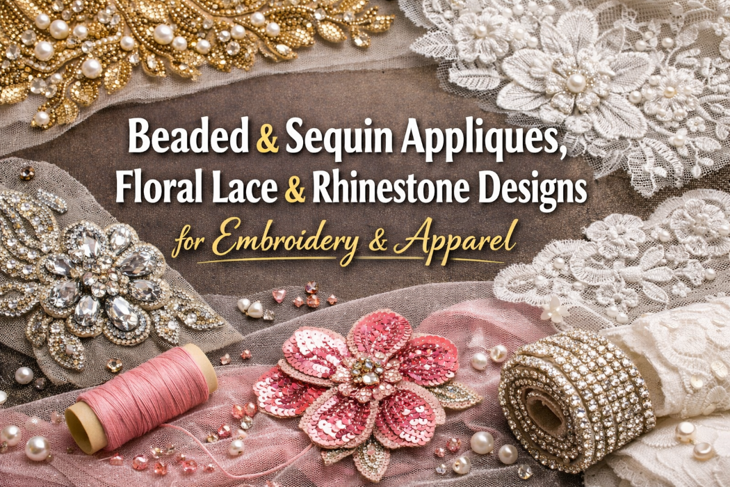 Embroidery Raw Materials in India: Beads, Sequins, Lace, and Rhinestones