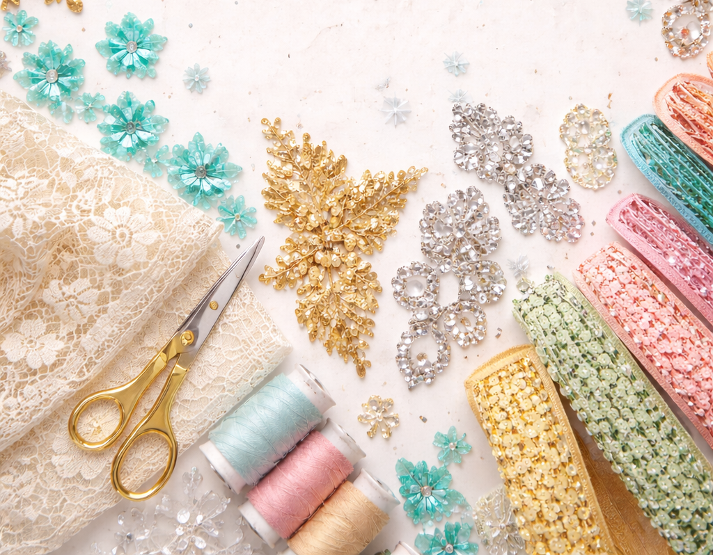 Sequin Appliques, Lace & Rhinestones for Strong Sales