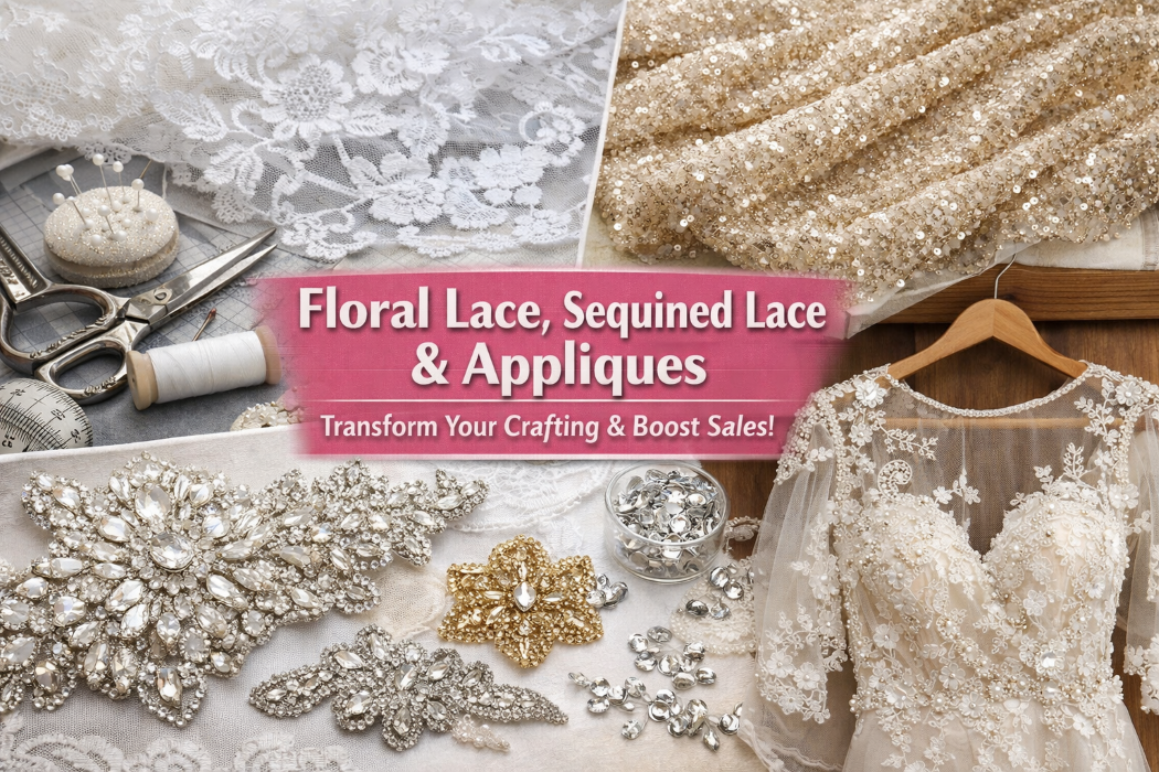 How Floral Lace, Sequined Lace, and Appliques Can Transform Your Crafting Projects