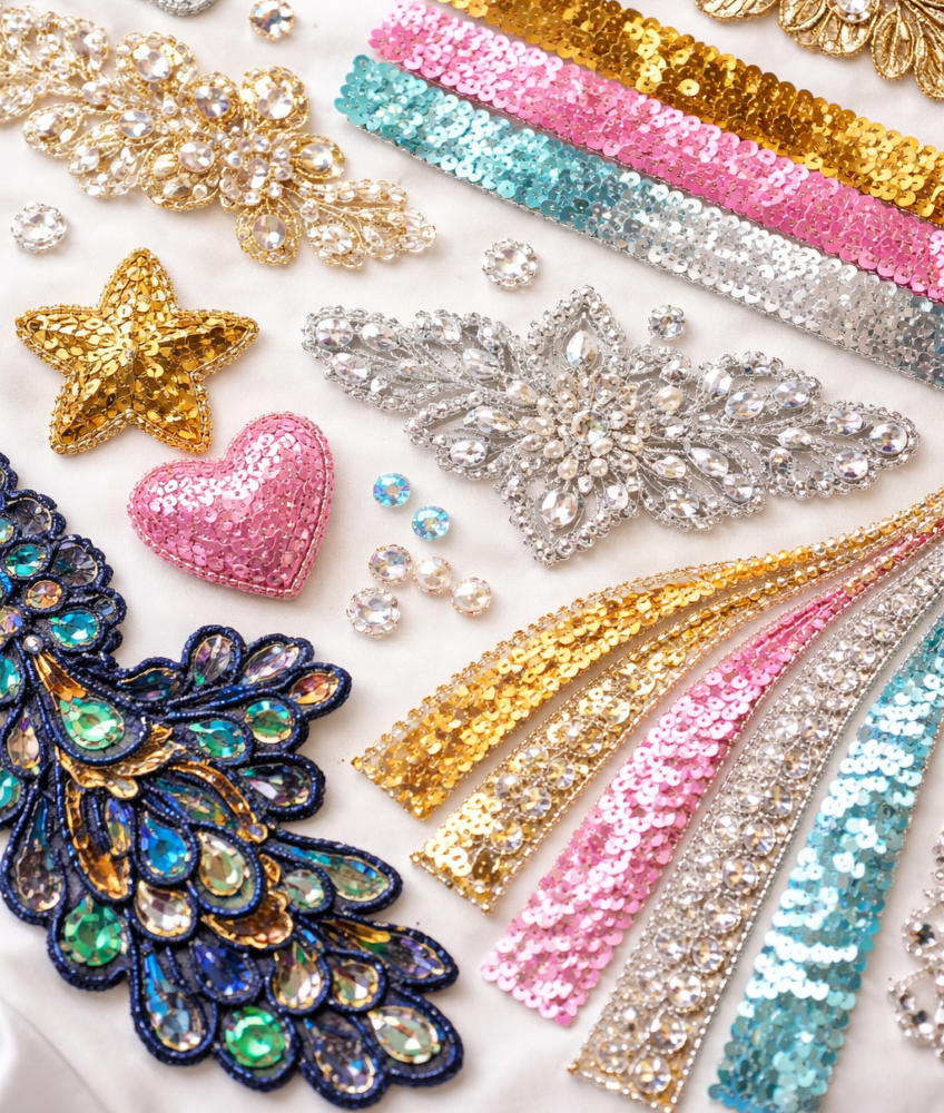 How Sequin Appliques and Rhinestone Trims Upgrade Craft Projects
