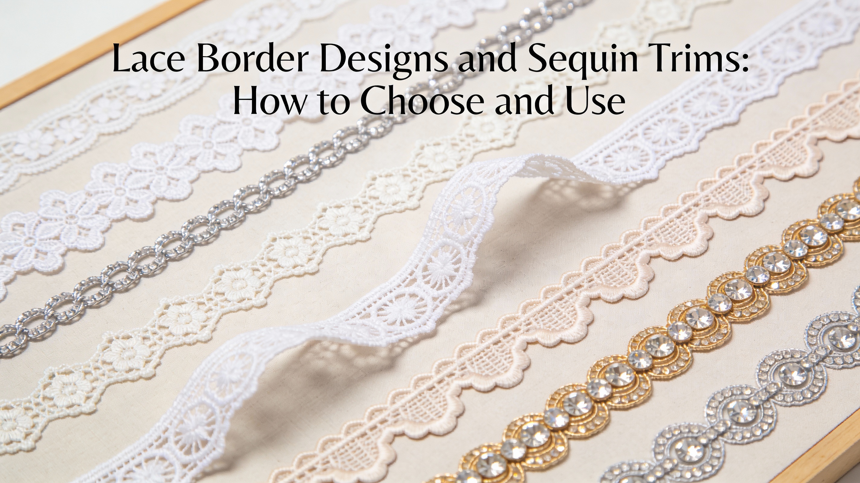 Lace Border Designs and Sequin Trims: How to Choose and Use