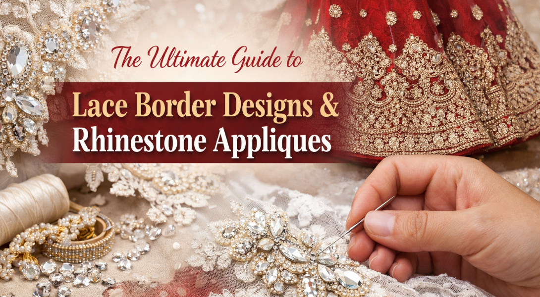 The Secret to Stunning Wedding Dresses: Lace Borders and Rhinestone Appliques