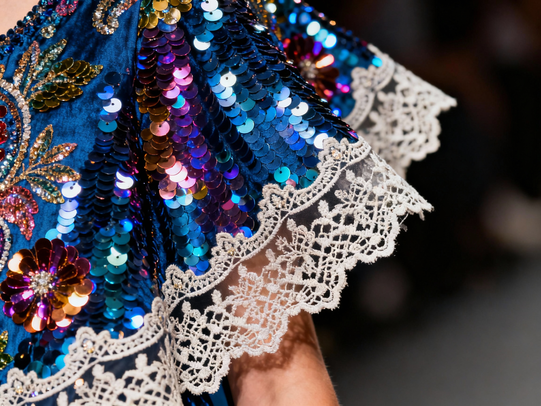 The Magic of Sequin Appliques and Lace Embroidered Trims