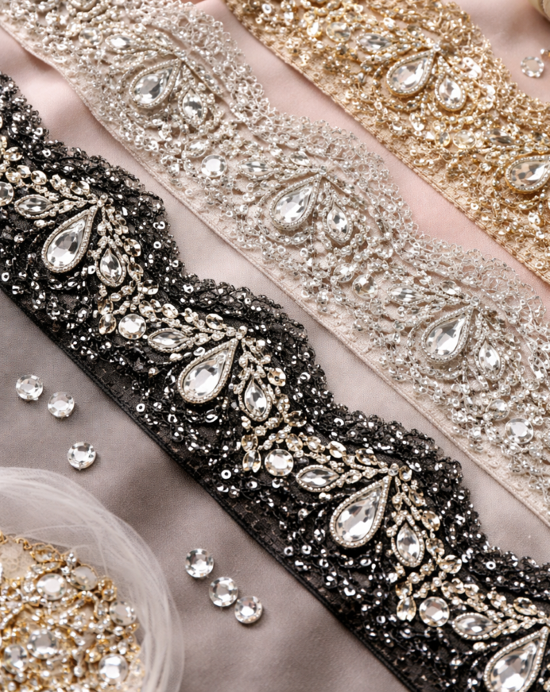 Upgrade Outfits with Sequin Lace and Appliques